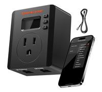 Spider Farmer S Station GGS Pro Outlet, 1 prise avec commandes basées sur une application mobile, 15 A/1875 W max., surveillance énergétique pour les appareils électroménagers de culture en intérieur