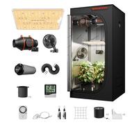 Spider Farmer SF1000D Growbox Kit complet lampe de culture LED à spectre complet Samsung LM301B Kit complet 60 x 60 x 140 cm Hydroponics 1680D Système de ventilation, SF1000Dkits-USA-DE