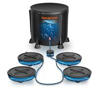 Spider Farmer Système d'arrosage automatique alimenté par gravité, aucune alimentation nécessaire, lot de 4 systèmes d'arrosage automatique avec réservoir de 50 litres, base de pot en tissu pour