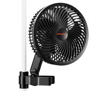 SPIDER FARMER Ventilateur Clipable 8W, 10 Vitesses, Contrôle par App, Moteur EC, IP54, Oscillant pour Tente de Culture, Incl. Minuterie