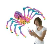 Spider Fidget Toy - Arachnid Motion Gadget, 1 Piece Jointed Figure for Tactile Play, 3D Printed Creepy Crawler with Moving Legs, Desktop Gear, Gothic Manual Spinner for Offices, and Dens