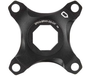 spider, for Brose System, for chainline 47 mm, alloy, with chainguard adapter, black anodized, on euroholecard