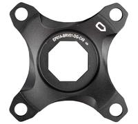 spider, for Brose System, for chainline 49 mm, alloy, with chainguard adapter, black anodized, on euroholecard
