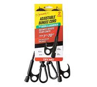 Spider Lot de 2 tendeurs réglables avec Crochet et Mousqueton - Sangles élastiques Robustes pour Camping, bâche, extérieur, Porte-vélos, Bagages et Utilisation Marine - 121,9 cm Non étiré, 17,8 à