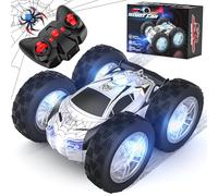Spider Machine télécommandée Acrobatique pour enfants, voiture radiocommandée 4 x 4 jeux enfant 3 4 5 6 7 ans, rotation à 360° Monster Truck avec lumières extérieures garçons cadeaux jouets Noël