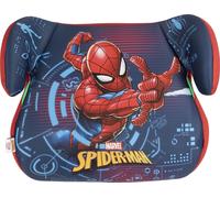 Marvel Spiderman Réhausseur voiture enfant i-Size ECE R129. Siège pour la sécurité des enfants d'une hauteur de 125 à 150 cm. Réhausseur avec graphisme duSpider-Man, siège pour enfant sur fond bleu.