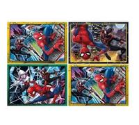 Spider-Man 4 Puzzles Enfant progressifs 12 / 16 / 20 / 24 pieces - Super Heros, Homme araignee - Des 3 ans - Set evolutif + carte