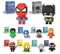 Spider Man bloc de construction Deadpool & Venom Iron Man Figure Batman Super héros personnage de dessin animé modèle jouets pour cadeaux F3024
