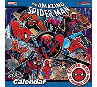 Spider-Man Calendrier mural carré 2023 (taille unique) (rouge/bleu/blanc)