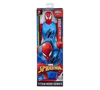 Spider-Man Hasbro E73295L2 Figurine Spiderman Web Warriors Titan avec 5 Points d'articulation 30 cm Mod. SDOS Multicolore