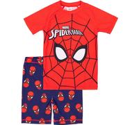Spider-Man - Ensemble de natation pour garçons NS6836 (122) (Rouge/Bleu)