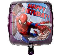 Amscan Ballon aluminium carré Spider-Man Happy B-day 43 cm Multicolore
