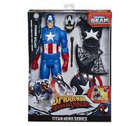 Spider-Man Hasbro E8683 Maximum Venom Titan Hero Venom Captain America avec projectile de d marrage 6 accessoires partir de 4 ans