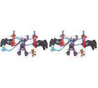 SPIDER-MAN Hasbro Marvel Bend and Flex Missions Space Mission Action Figure, 15 cm Bendable Toy for Ages 4 and Up (Lot de 2)