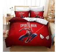 Spider-Man housse de couette 220x240cm microfibre impression 3D parure 3 pièces avec 2 taies 65×65cm literie adulte,39