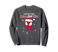 Spider-Man I'm on The Extra Good List Noël Sweatshirt, Unisexe pour Adultes, Chiné Foncé, L
