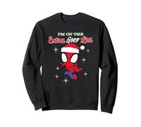 Spider-Man I'm on The Extra Good List Noël Sweatshirt, Unisexe pour Adultes, Noir, XL