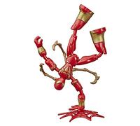 Spider-Man Marvel Bend and Flex Iron Figurine Flexible de 15 cm avec Accessoires à Effet pour Enfants à partir de 6 Ans