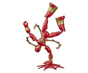 Spider-Man Marvel Bend and Flex Iron Figurine Flexible de 15 cm avec Accessoires à Effet pour Enfants à partir de 6 Ans