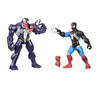 Spider-Man MixMashers Marvel Venom Contre Venomized, Pack de 2 Figurines Personnalisables avec Accessoires, Purple, Red