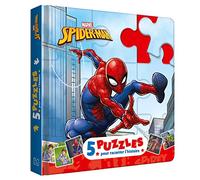 SPIDER-MAN - Mon Petit Livre Puzzle - 5 puzzles 9 pièces - Marvel