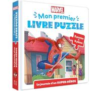 SPIDER-MAN - Mon Premier Livre Puzzle - 4 pièces - La journée d'un Super-Héros - MARVEL