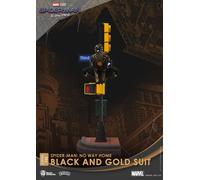 Spider-man: No Way Home D-stage Pvc Diorama Spider-man Costume Noir Et Or 25 Cm