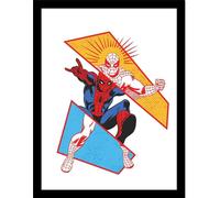 Spider-Man - Poster encadré "Spider-Sense" PM10731 (40 cm x 30 cm) (Blanc/Bleu/Rouge)