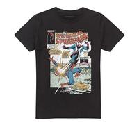 SPIDER-MAN Retro Blasted by Boomerang Homme T-Shirt Manches Courtes Noir