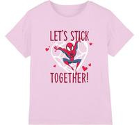 Spider-Man - T-shirt "Stick Together" pour enfants - Saint-Valentin TV4207 (152-158) (Rose)