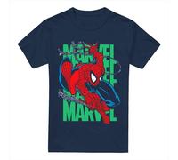 Spider-Man - T-shirt "Wall Crawling" pour homme TV3968 (XXL) (Bleu marine)