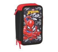 Spider-Man Trousse Scolaire avec 37 Outils Inclus, Trousse pour Enfant, idéale pour Les Enfants de 5 à 14 Ans, Confortable et Polyvalente, qualité et résistance, 12,5 x 5,5 x 19,5 cm