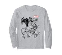 Spider-Man Venom Spider Line Drawing Manche Longue