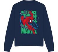 Spider-Man - "Wall Crawling" Sweat-shirt Homme/Femme Unie TV3786 (S) (Bleu marine)