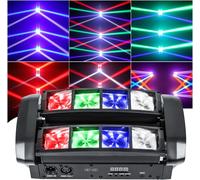 Spider Moving Head Light Led Beam Dj Lights Rgbw Sound Activated And Dmx512 Control For Party Pub Disco Show Wedding Event Stage Lighting.