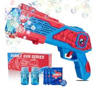 Spider Pistolet à bulles et machine à bulles pour enfants : jouet à partir de 2, 3, 4, 5, 6, 7, 8 ans, jouet pour extérieur, jardin, extérieur, été, cadeaux de fête, Pâques, mariage, cadeaux