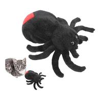Spider Plush Toy, Simulated Spider Pet Toy, Soft Stuffed Cat Toys, Cat Kicking Toy, Cat Kicking Plush Toy, Realistic Spider Cat Toy, Cat Wrestling Toy, Plush Cat Toy With Teeth, Cute Spider Cat Toy,