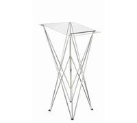 Spider Pupitre pliable transparent | Plateau en acrylique 49 x 49 cm | Hauteur debout 115 cm | Pupitre léger et pliable - Bureau en aluminium solide et acrylique