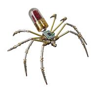 Spider Puzzle - Modèle mécanique 3D en métal fait à la main, jouet d'art de bureau Steampunk, kit de casse-tête interactif pour salle de classe, école, fête, maison, loisirs en famille | Activité de r