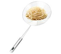 Spider Skimmer Löffel - Spider Strainer Skimmer - Skimmerpfanne Aus Edelstahldraht | Küchenhelfer Für Pasta, Nudeln, Kochen, Braten, Ölfilterung, Design Mit Langem Griff