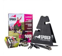 SPIDER SLACKLINE SOS02 - Slacklines Outdoor Outdoor kit avec Slackline 15m - Deux chevalets avec Trois Réglages de Hauteur 30-50 - 70 cm - Fabriqué en Italie - pour Les Slackliners Debutant