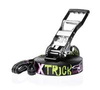 SPIDER SLACKLINE TKS03 - Slackline Kit Trick Line - Protection d'arbre, Tendeur XL à Poignée Ergonomique, Sac de Rangement - Slackliners Dèbutant, Intermédiaire et Expert - Sangle Longueur 25 m