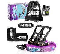 SPIDER SLACKLINE TKSA5 - Kit Slackline Custom - Matériel de Haute qualité pour slackliners avancés ou débutants - Set Complet de Sangle de 35 m de Longueur 2xCliquets