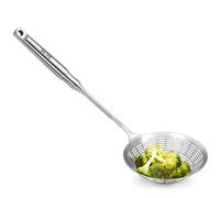 Spider Strainer, Professional Slotted Skimmer, 15.67x5.2 Inches Tool with Wire Mesh, Heavy Duty Pasta Spoon, 3D Mesh Fryer Basket with Long Handle, Kitchen Prep for Fry and Pasta