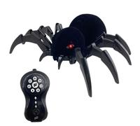Spider télécommande, 11 araignées de Robot d'halloween réalistes avec pulvérisation, lumières et Effet Musical, Jouet à Distance sans Fil à 2, 4 GHz pour Les farces Halloween Party
