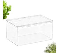 Spider Terrarium - Acrylic 40x25x20cm | Ventilated Transparent Escape-Proof Reptile Enclosure | Mantis Lizard Breeding Tank for Bearded Dragon Gecko Turtle Crab Desktop Home Office Use