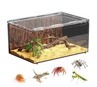 Spider Terrarium - Clear Acrylic Reptile Habitat Tank for Small Pets | Ventilated Enclosure with Transparent Viewing Design, Compact Display Box for Spider Gecko Frog Chameleon