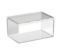 Spider Terrarium - Clear Acrylic Reptile Habitat Tank for Small Pets | Ventilated Enclosure with Transparent Viewing Design, Compact Display Box for Spider Gecko Frog Chameleon