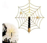 Spider Web Candle Holder,Metals Wall Mounted Spiderweb Design,Gothic Metal Candle Stand,Candle Holder Metal Decoration for Halloween Thanksgiving Christmas Home Party Decor (Gold)