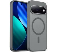 SPIDERCASE Magnétique pour Google Pixel 11 Pro XL, coque de protection de qualité militaire fine, translucide, mate, antichoc et anti-traces de doigts pour Pixel 11 Pro XL, gris